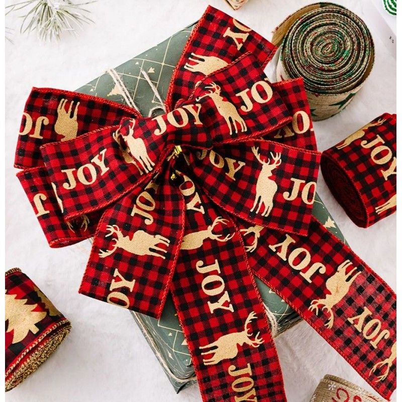 JOY karácsonyi szalag, 5 cm × 5 m