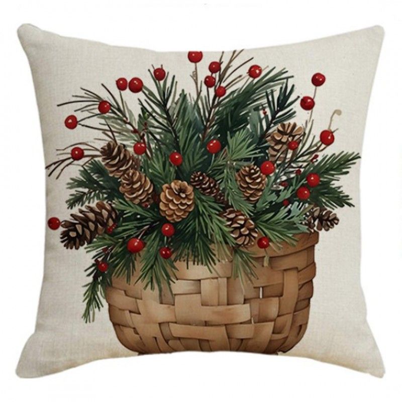BOHO karácsonyi díszpárnahuzat, 45 × 45 cm