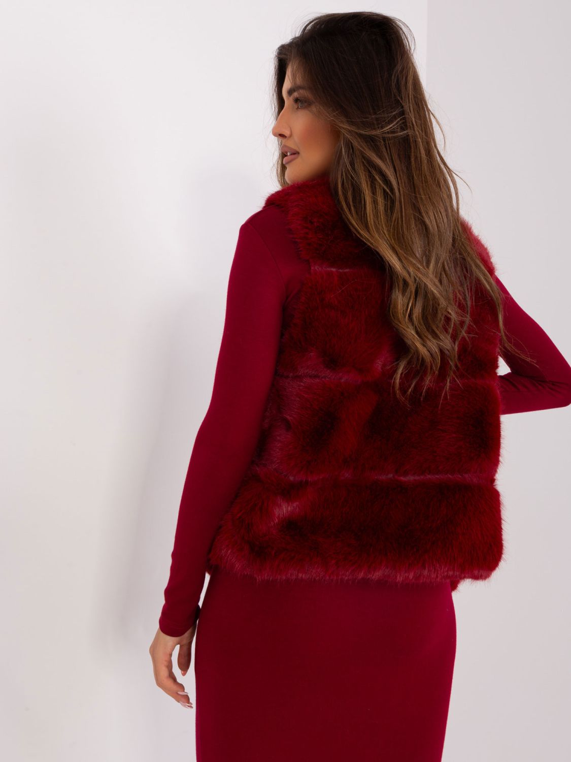 Bordó aszimmetrikus női mellény