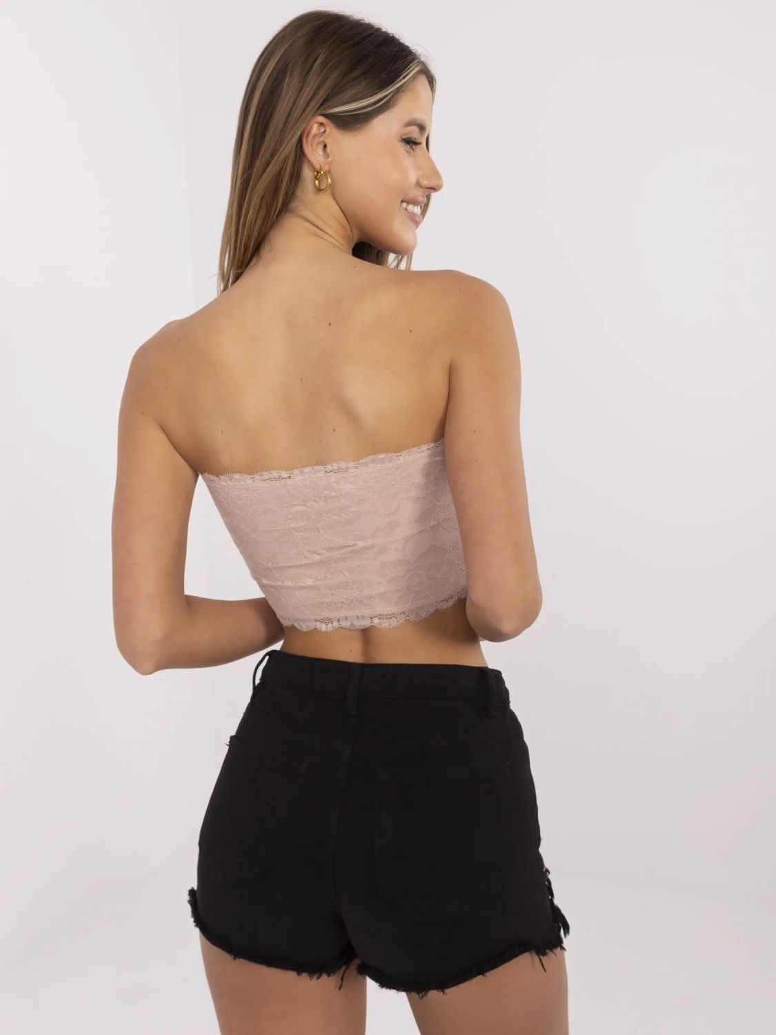 Elegáns top vintage rózsaszínben