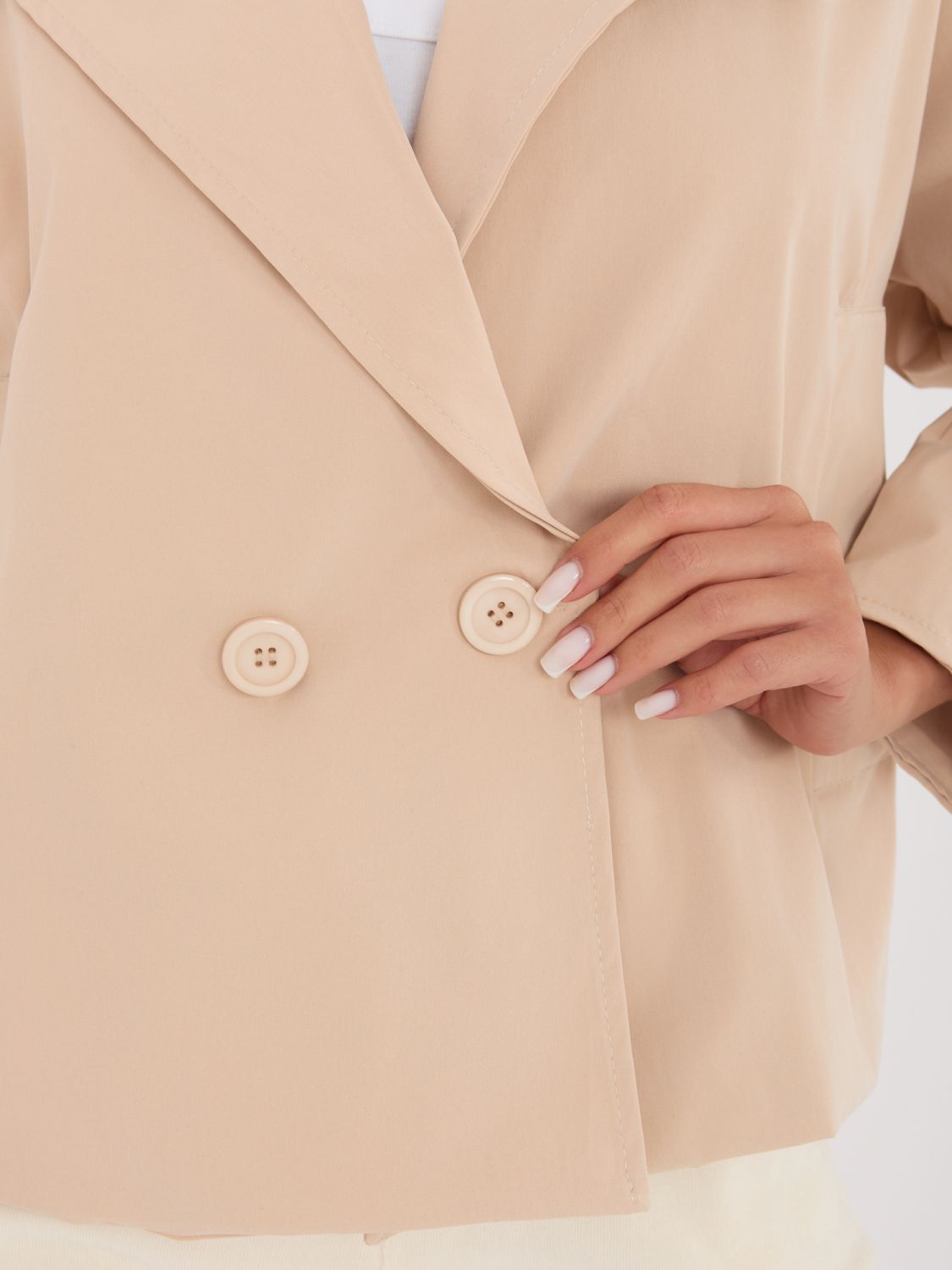 Rövid átmeneti kabát - teveszínű