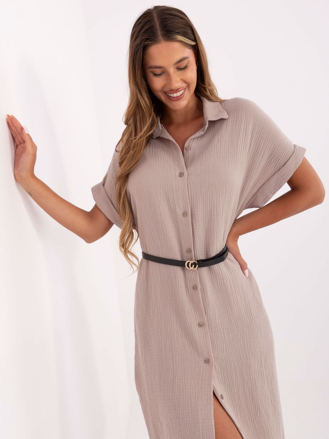 Elegáns bézs nyári ruha