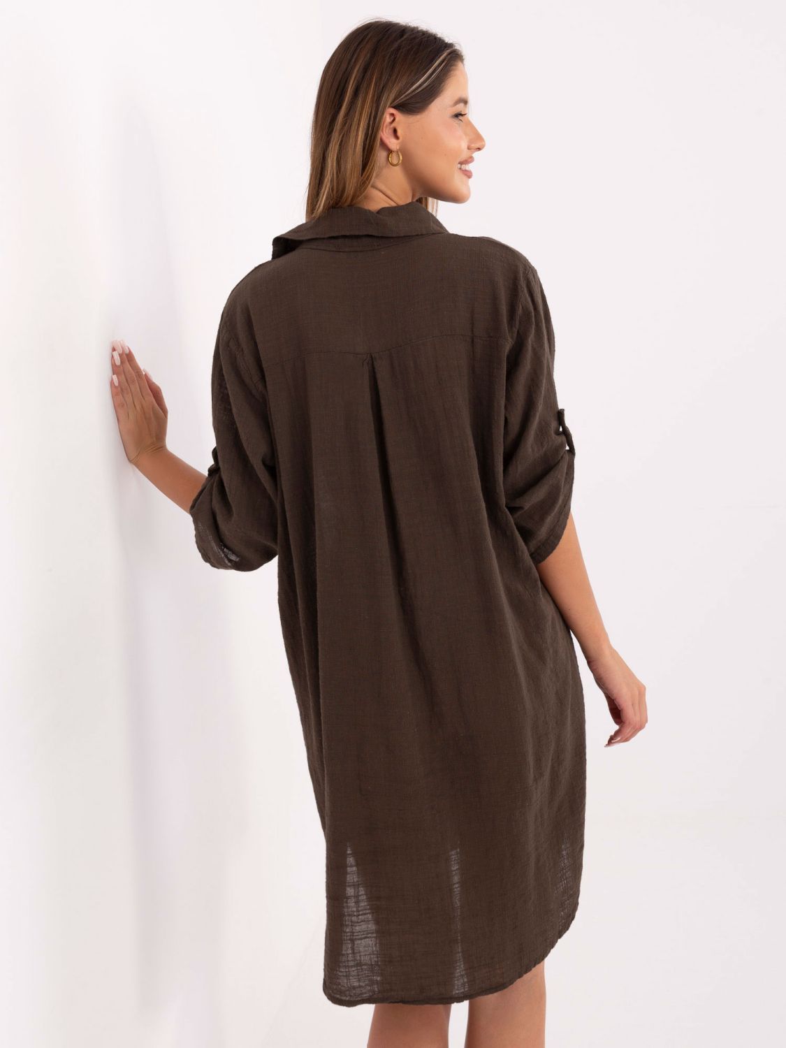 Oversize ruha 3/4-es ujjakkal barna színben