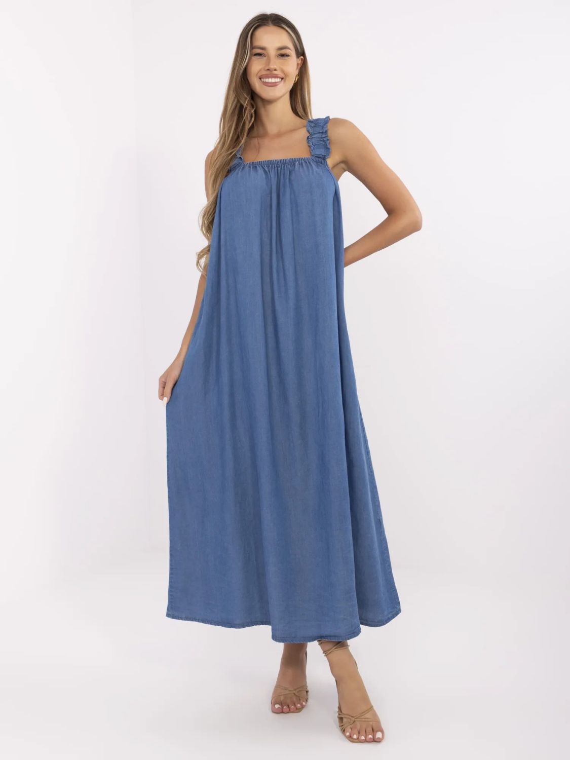 Maxi oversize ruha sötétkék színben