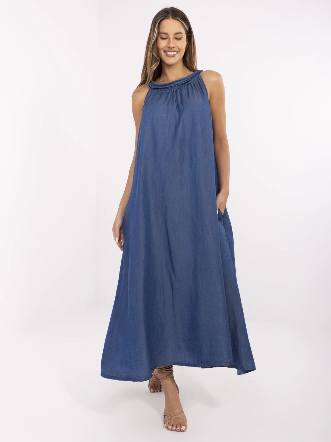 Maxi oversize ruha sötétkék színben