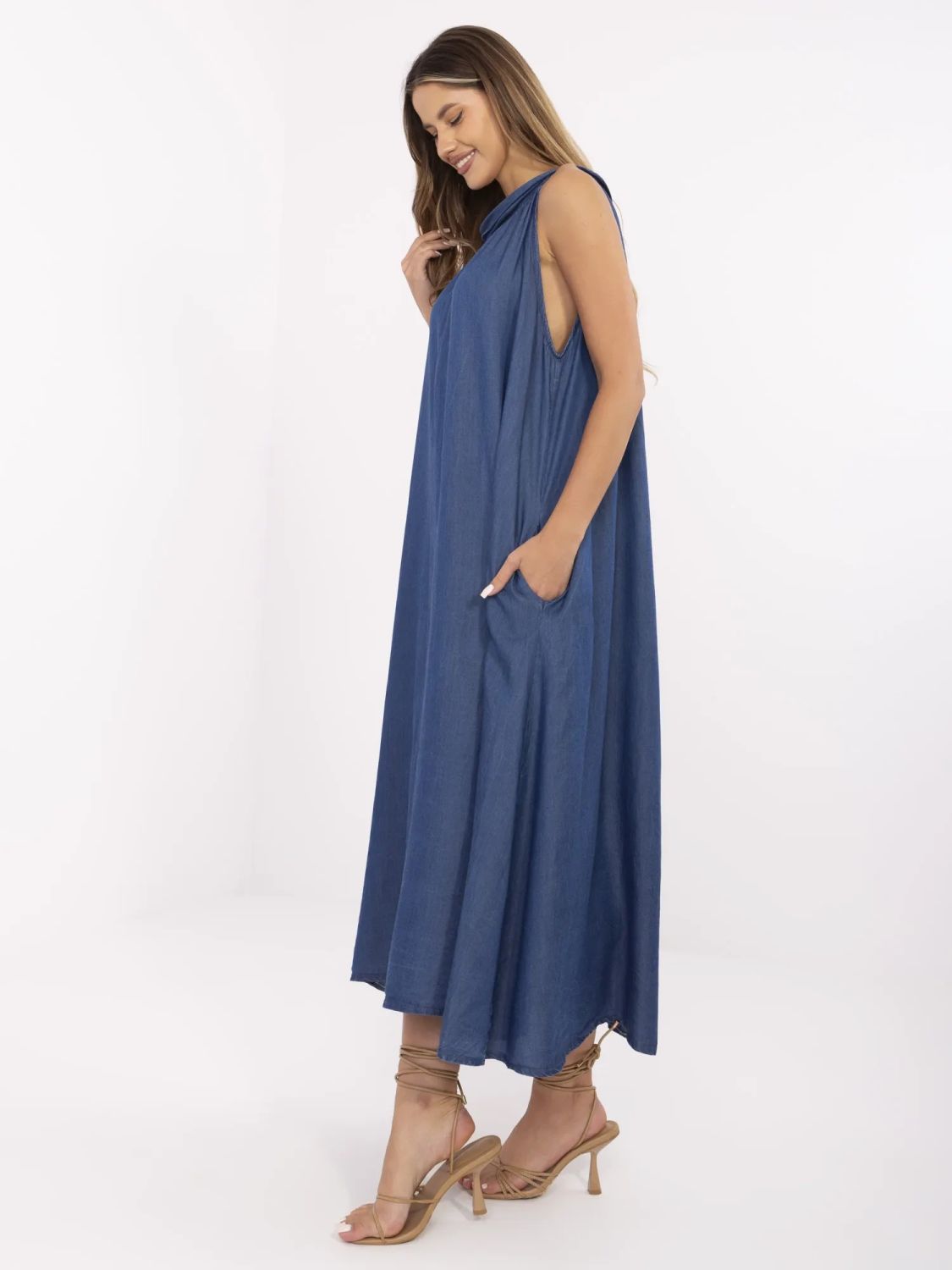 Maxi oversize ruha sötétkék színben