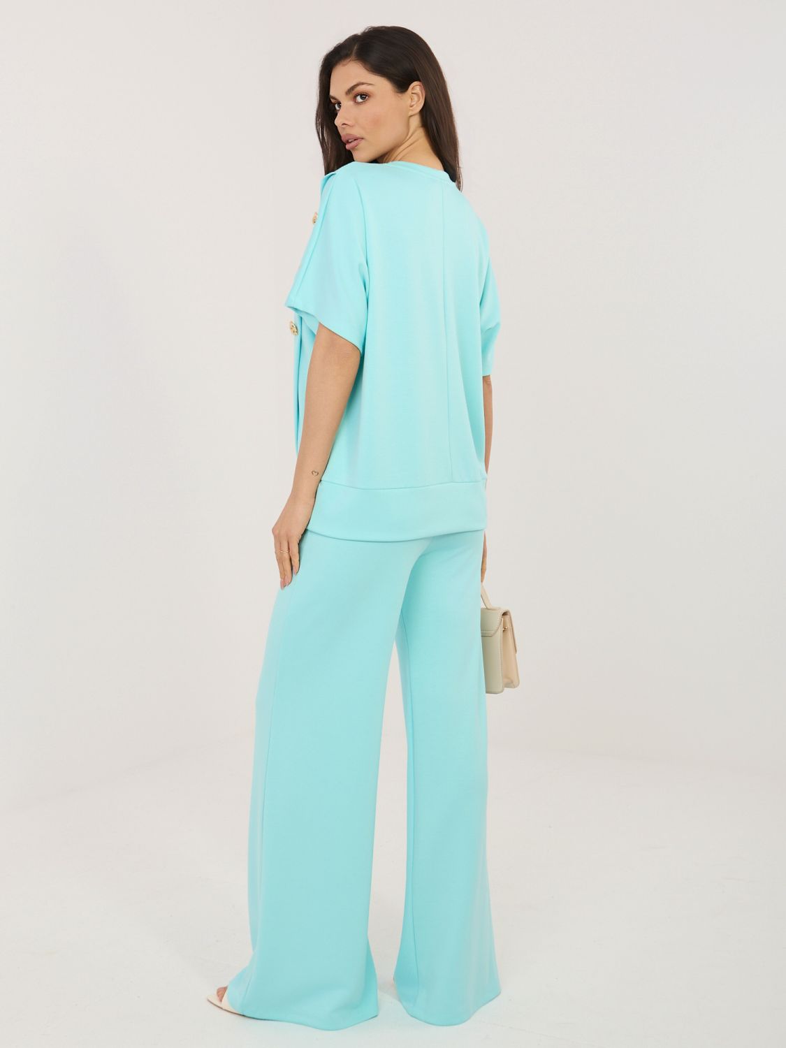 Mentazöld színű női szett megkötővel