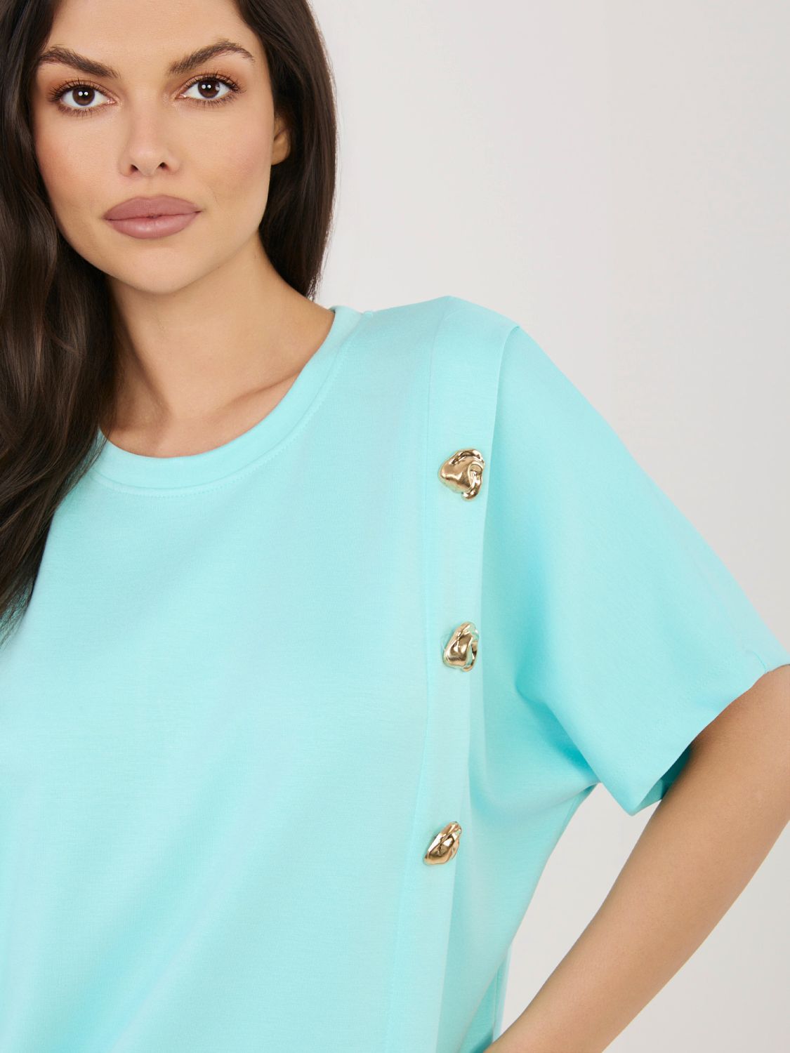 Mentazöld színű női szett megkötővel