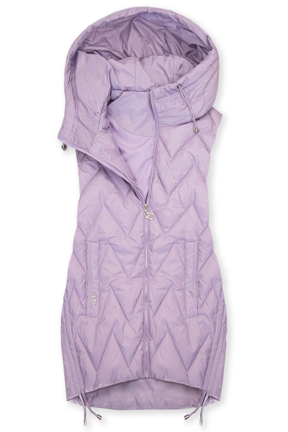 Világoslila színű hosszított mellény