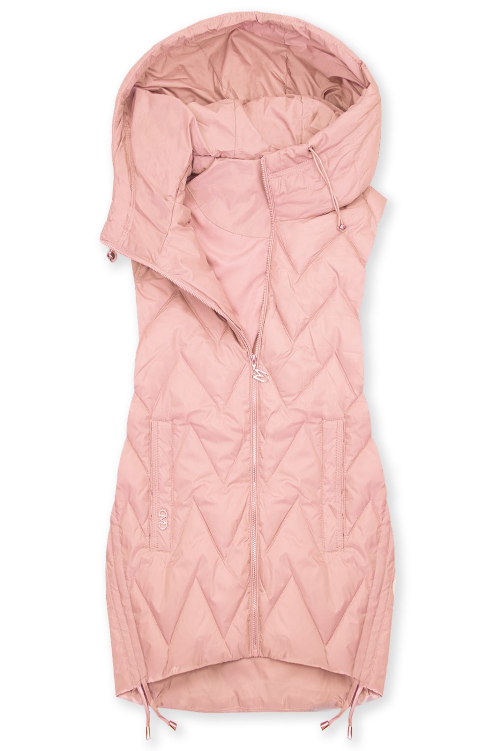 Világos rózsaszínű hosszított mellény