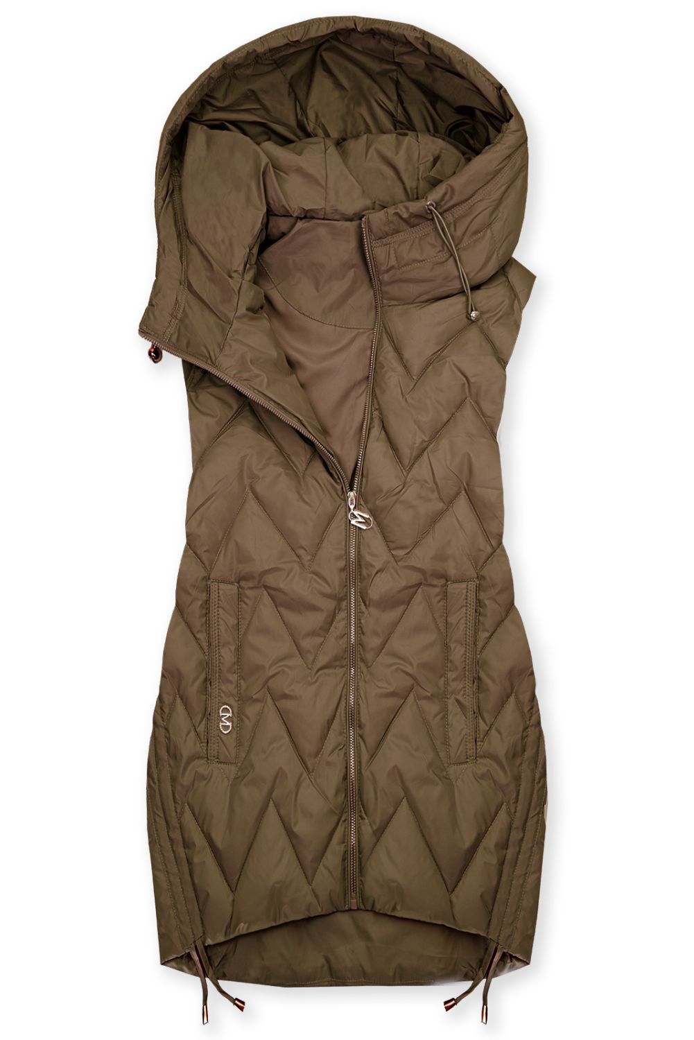 Csokoládébarna színű hosszított mellény