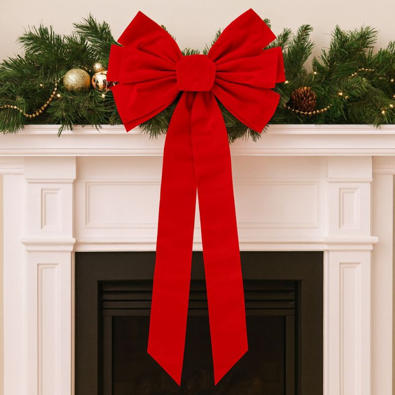 Piros nagy karácsonyi masni 45,7 x 91,4 cm