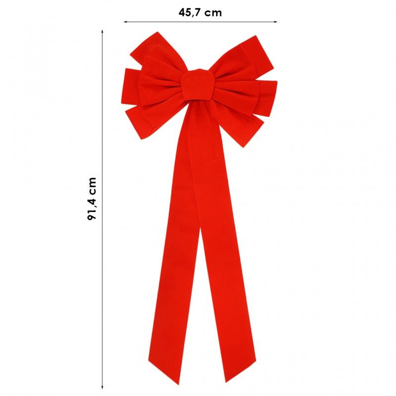 Piros nagy karácsonyi masni 45,7 x 91,4 cm