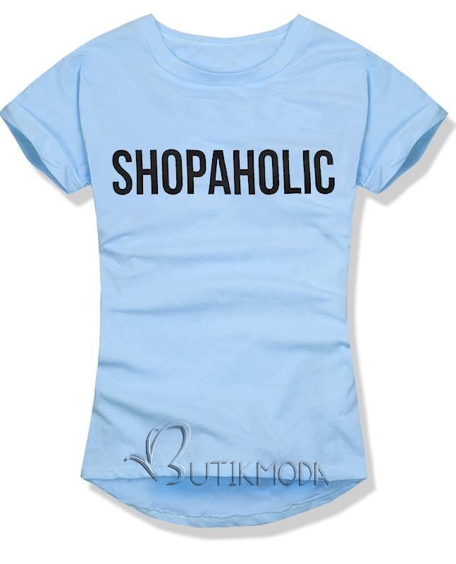 Kék színű póló SHOPAHOLIC