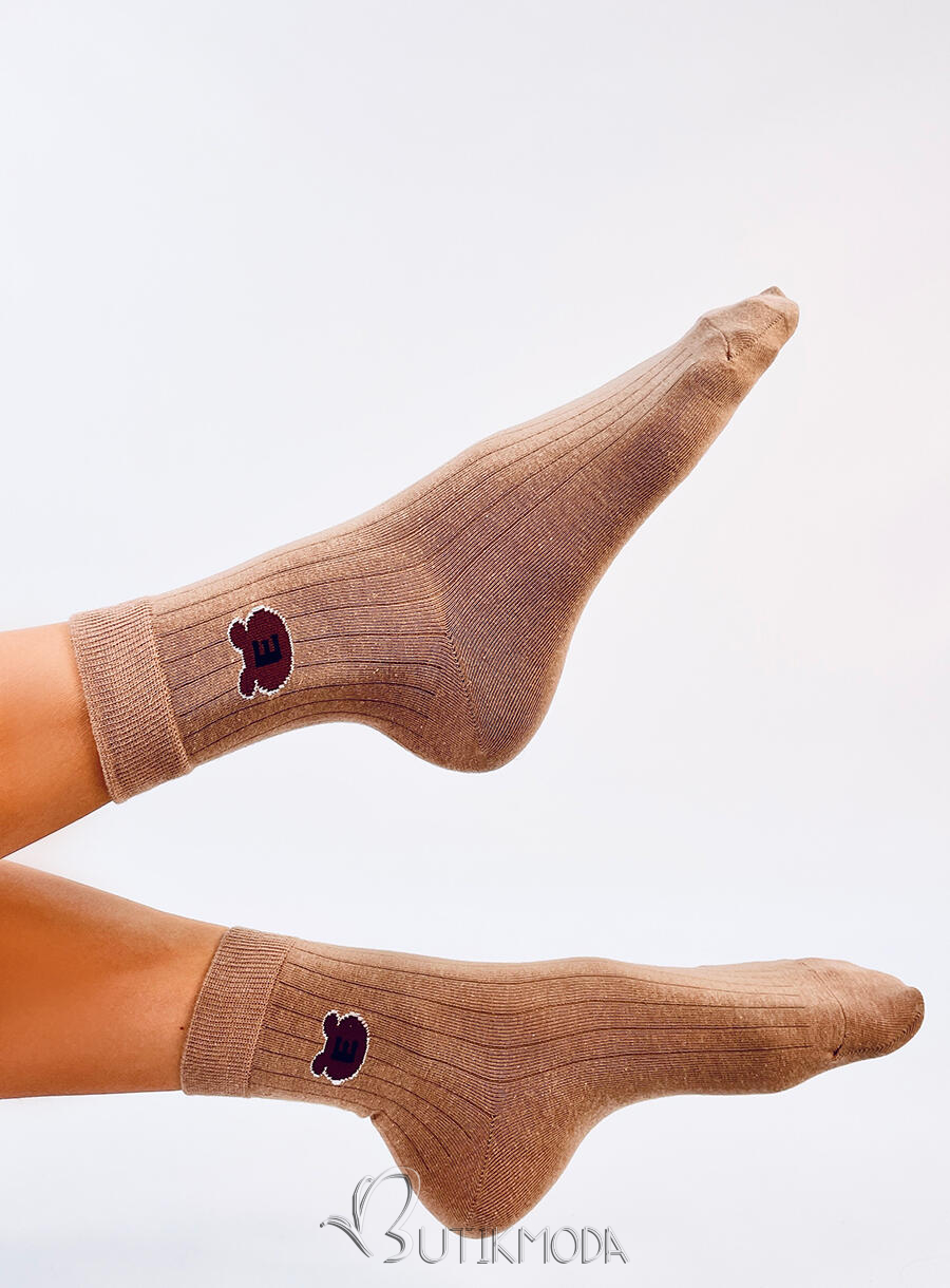 Kávébarna színű női zokni TEDDY