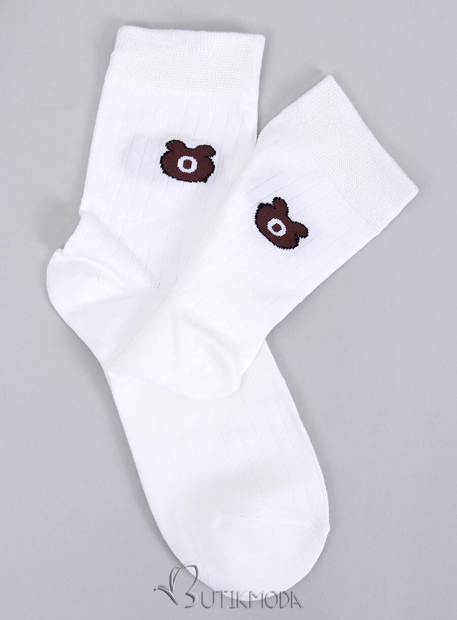 Fehér színű női zokni TEDDY