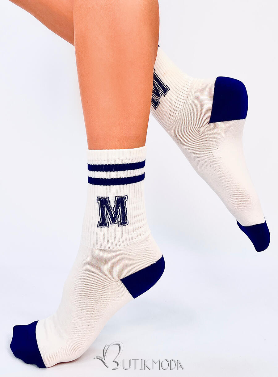 Női zokni SPORTY 1 - kék/fehér színű
