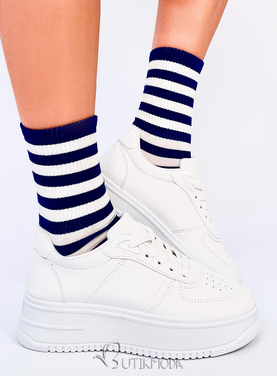 Női zokni SPORTY 3 - kék/fehér színű