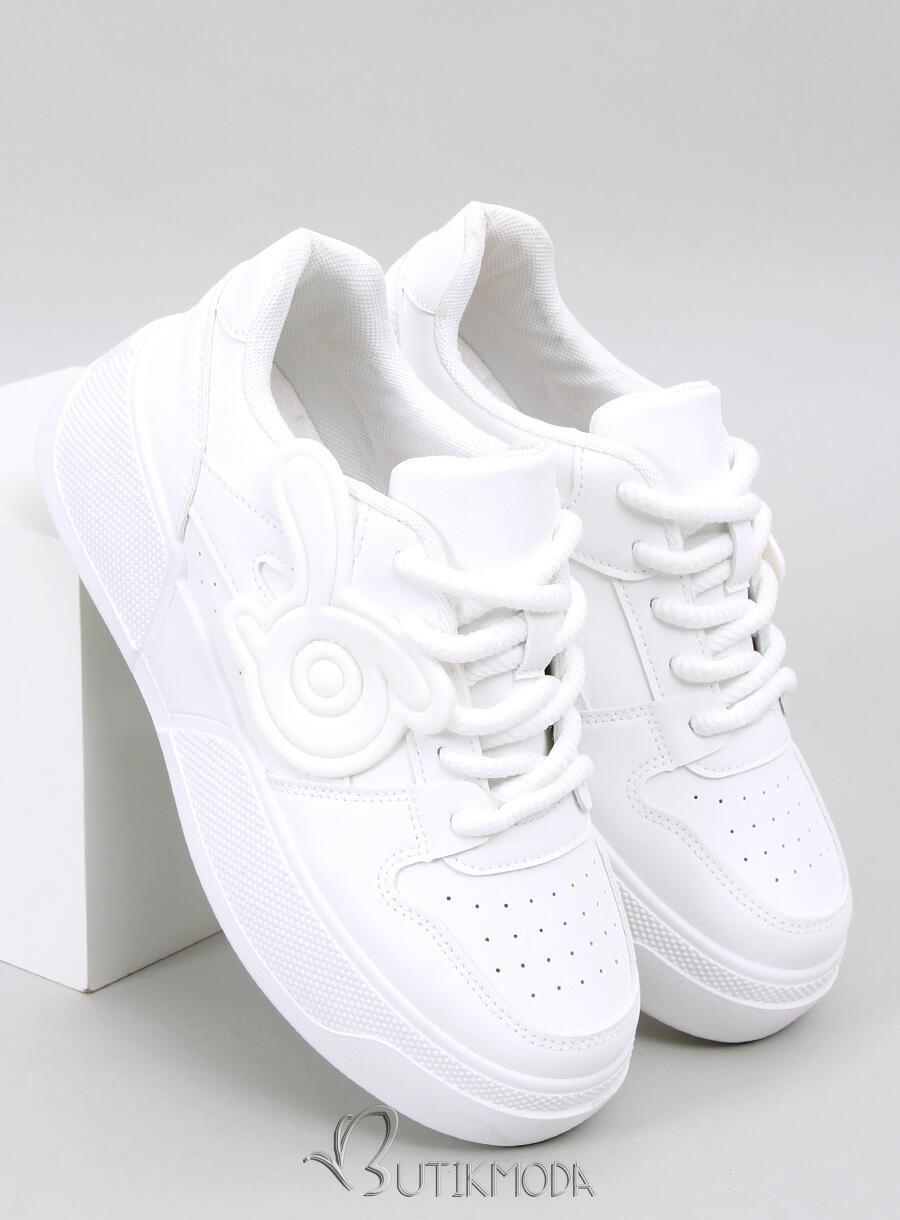 Fehér színű tornacipő ALLWHITE platformon