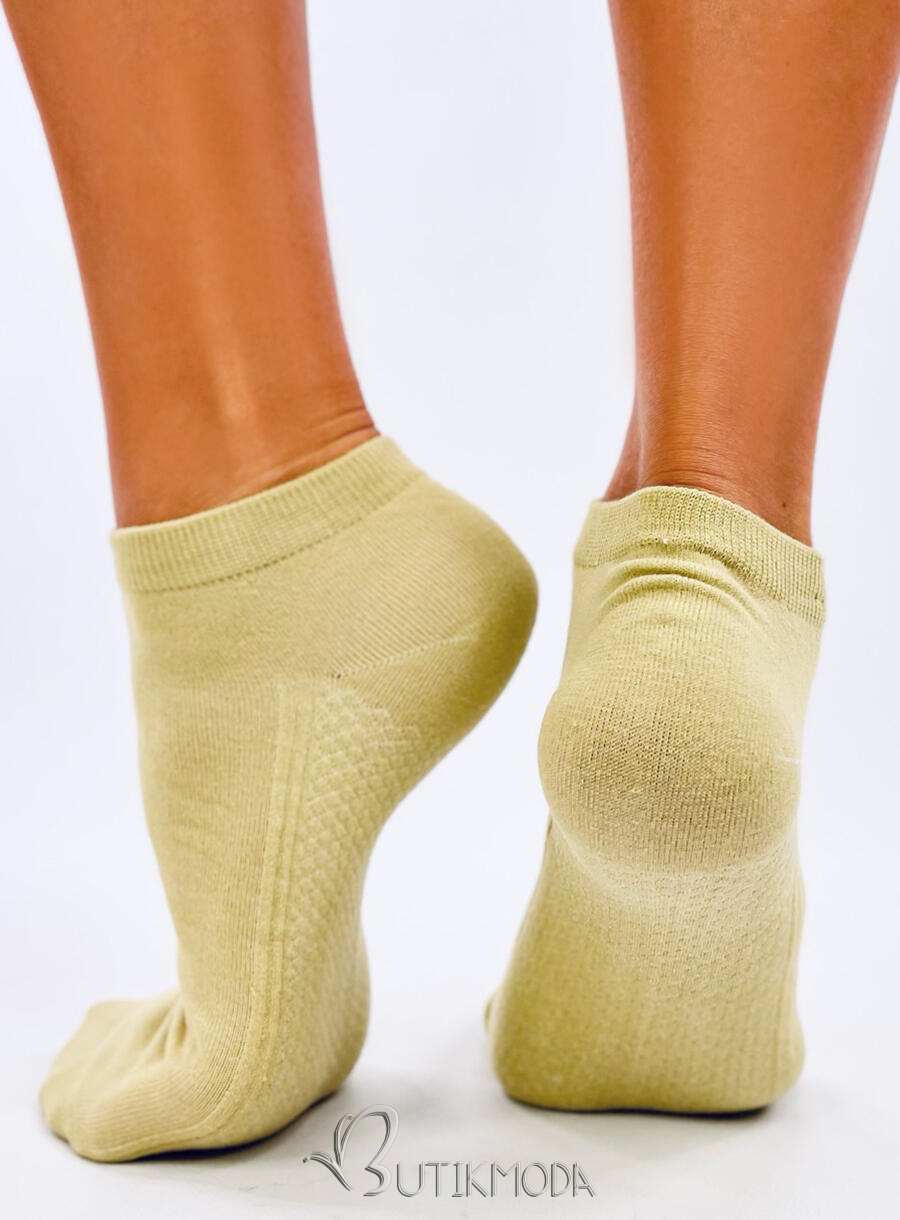 Pamut zokni - zöld színű