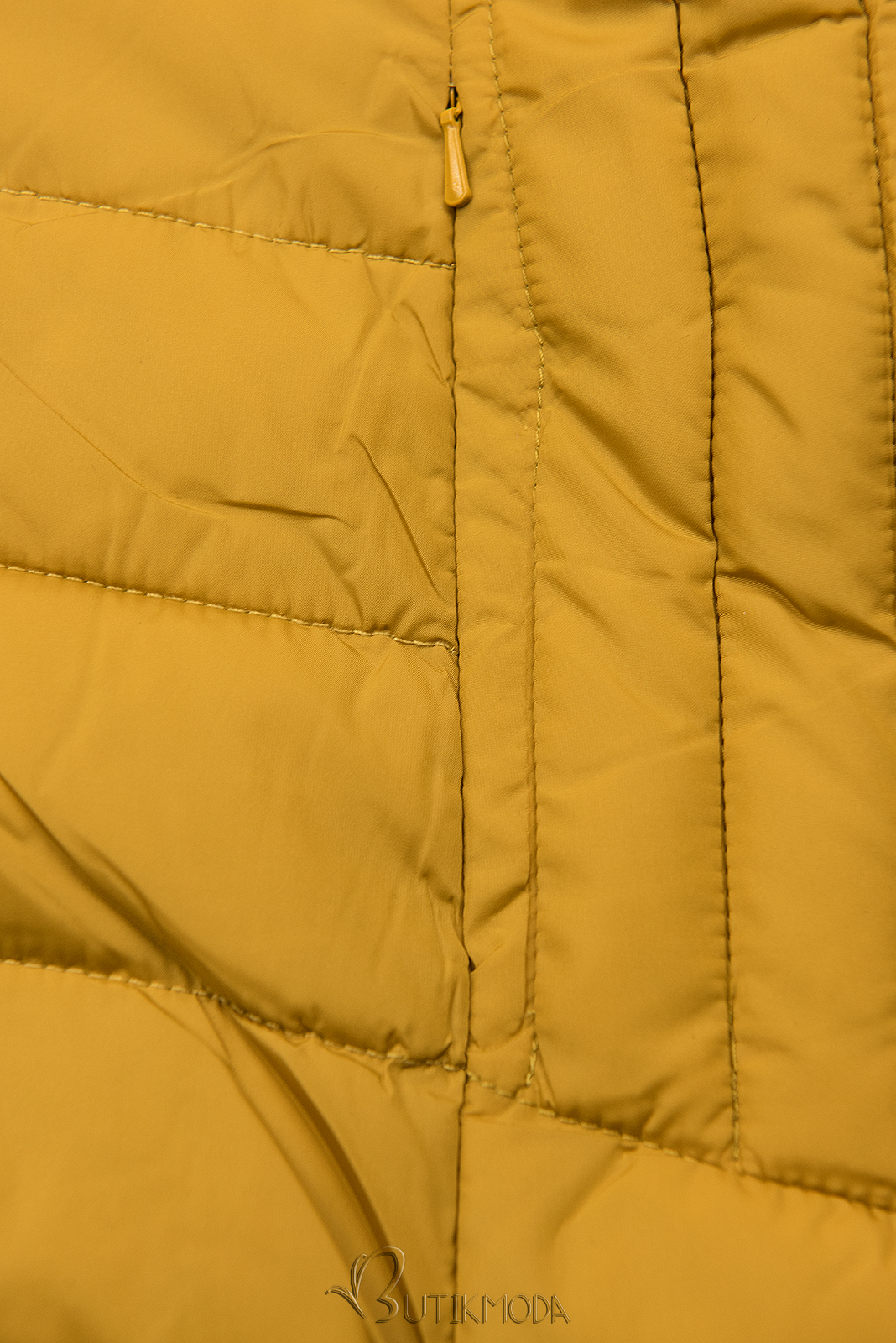 Átmeneti steppelt kabát - sárga színű
