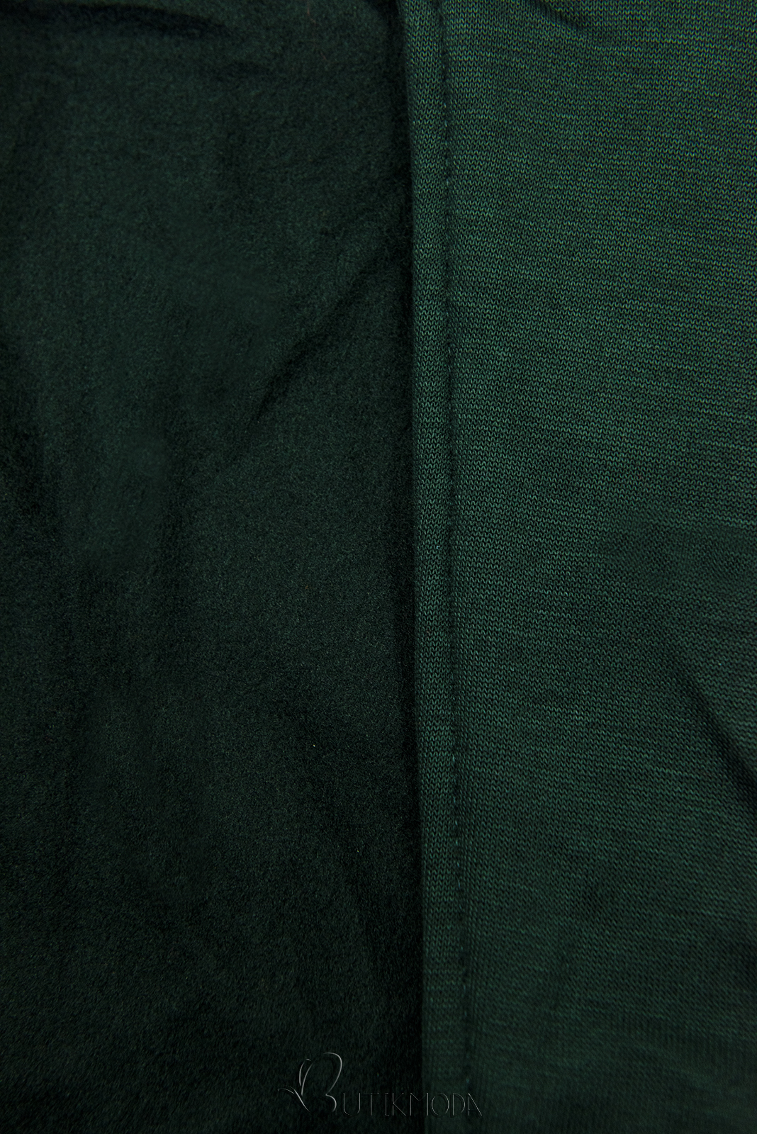 Smaragdzöld színű hosszű felső aszimmetrikus cipzárral