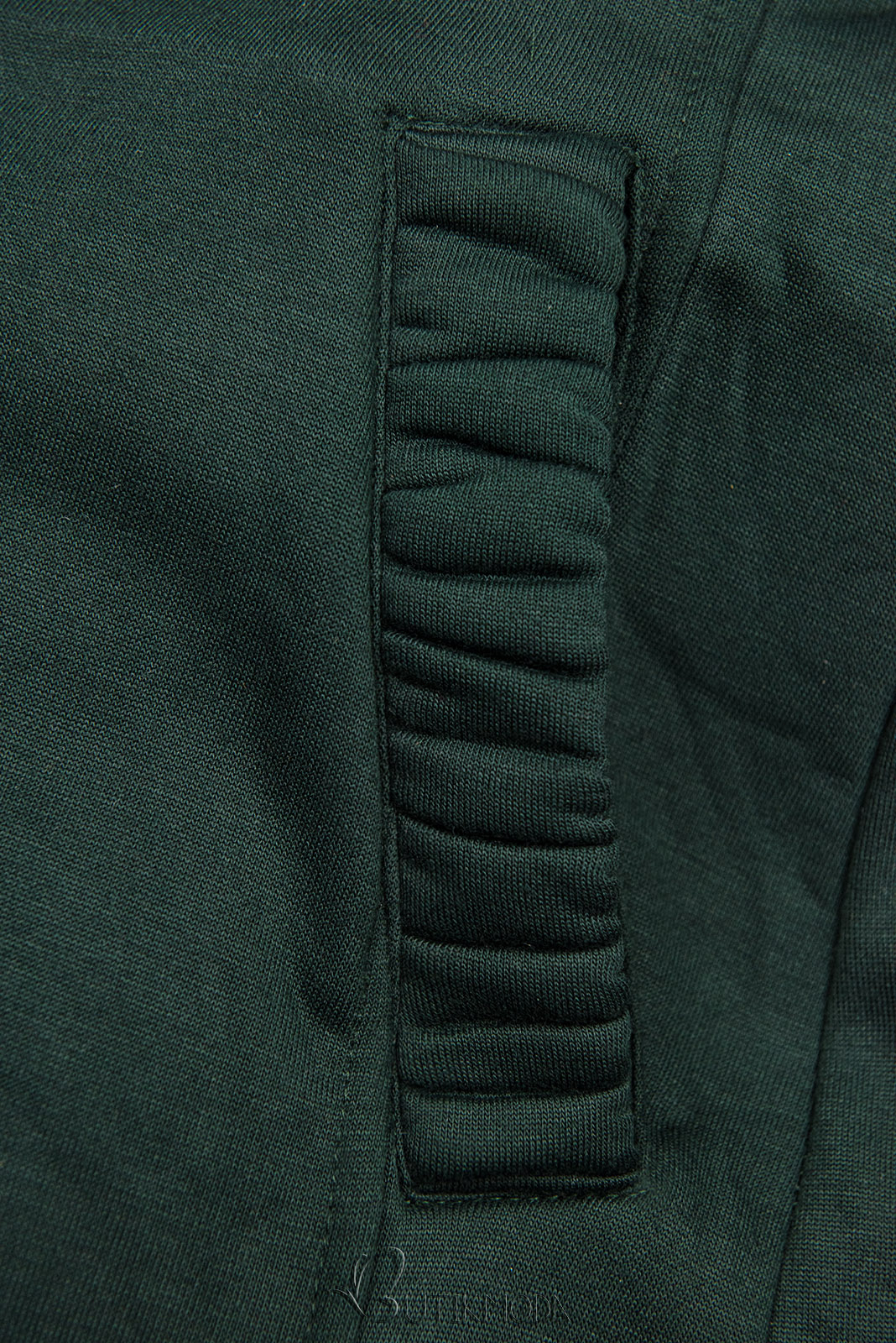 Smaragdzöld színű, LHD márkájú hosszított felső