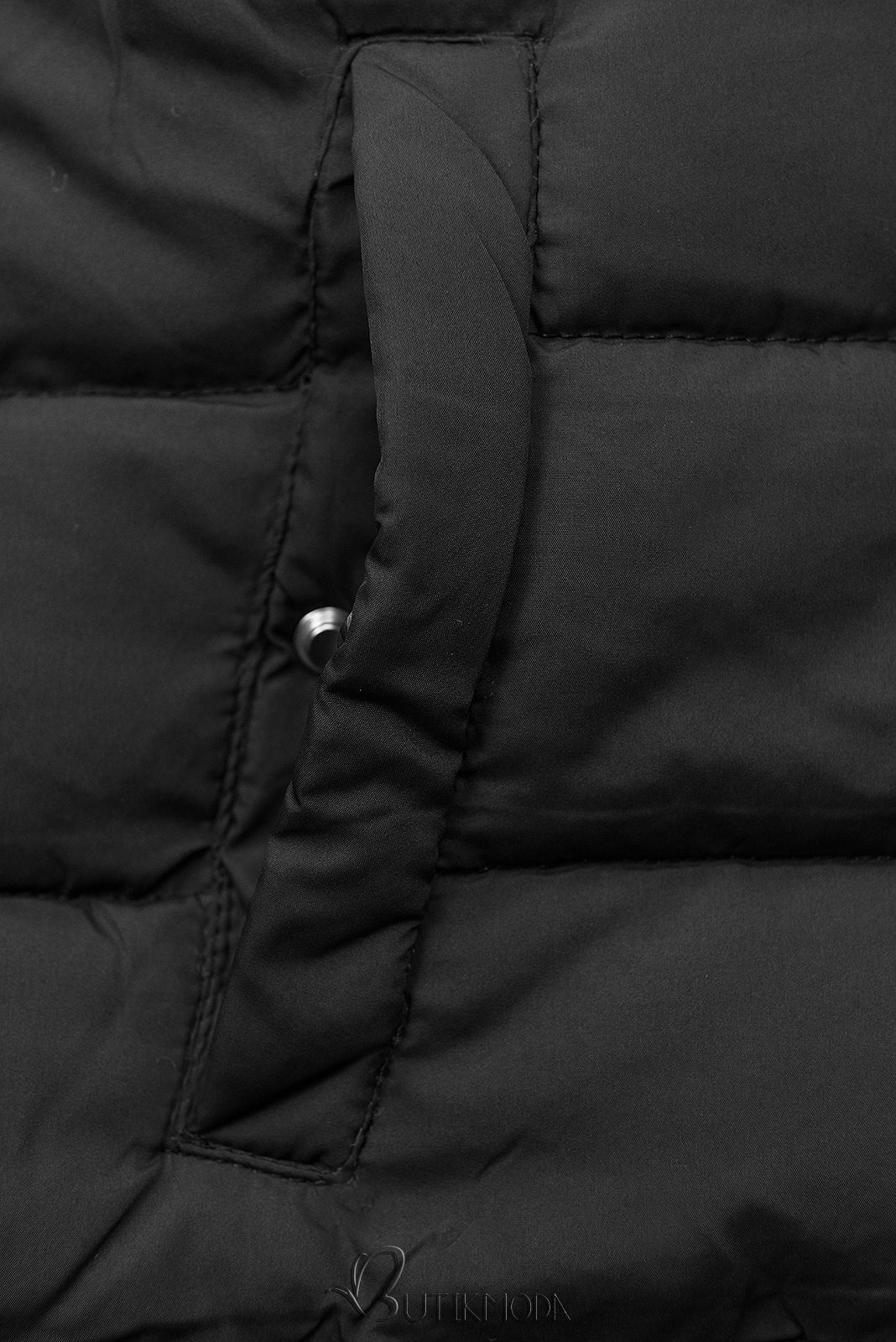 Téli kifordítható parka - fekete színű
