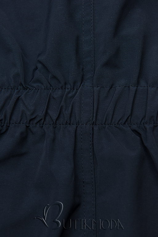 Kifordítható kabát behúzással - sötétkék színű