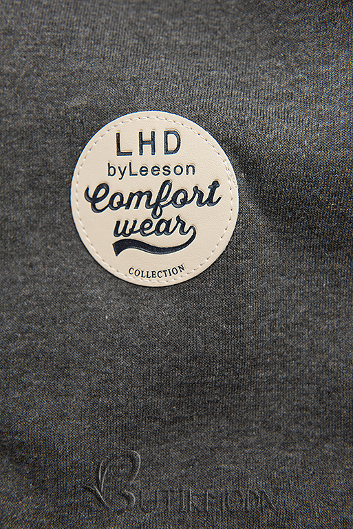 LHD márkájú grafitszürke színű hosszított felső