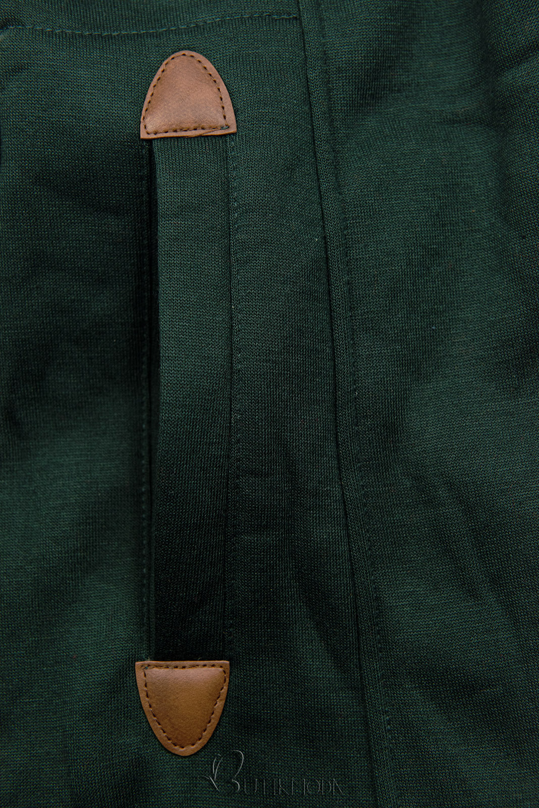 Smaragdzöld színű felső formázott derékkal