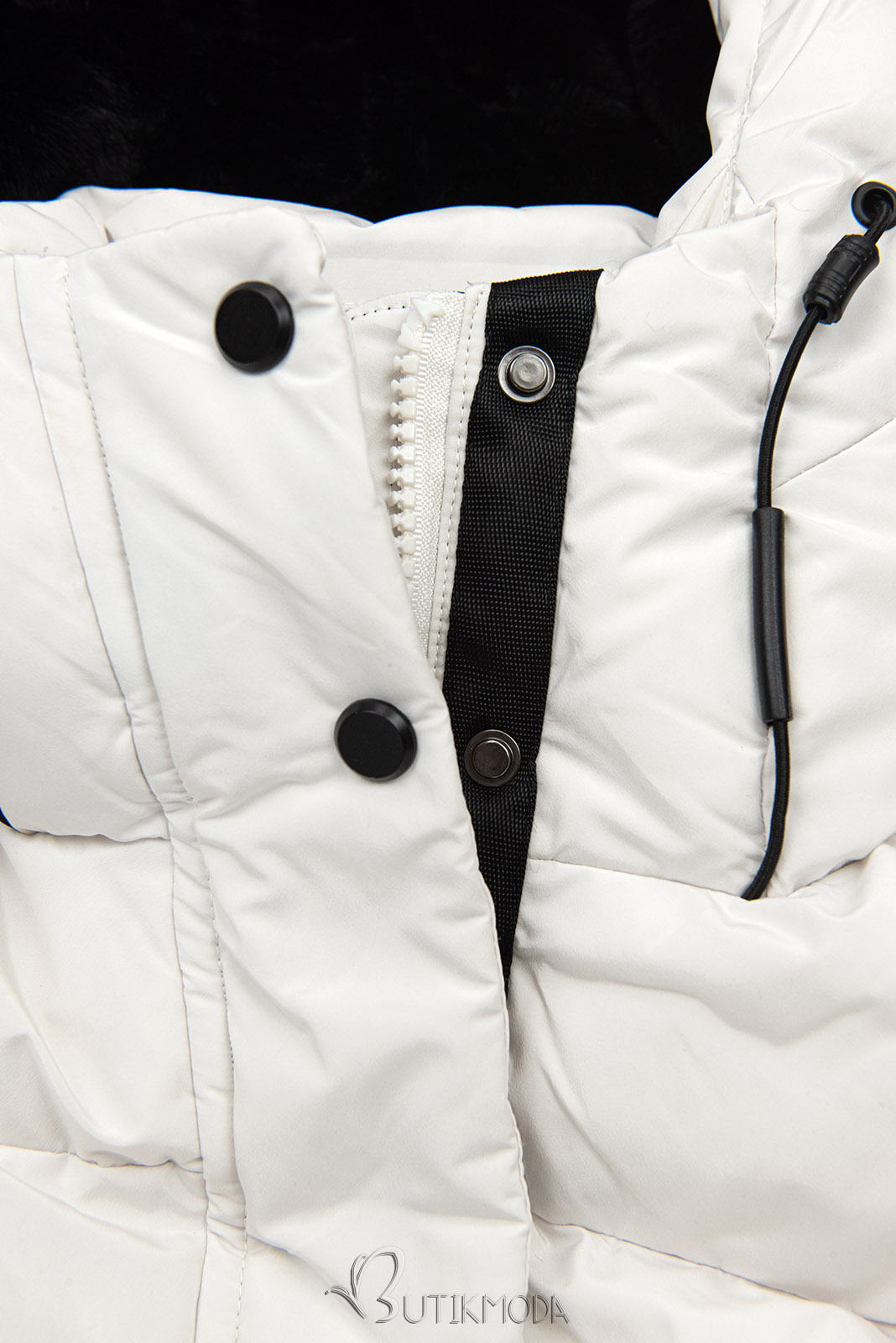 Extra meleg hosszú téli kabát - fehér színű
