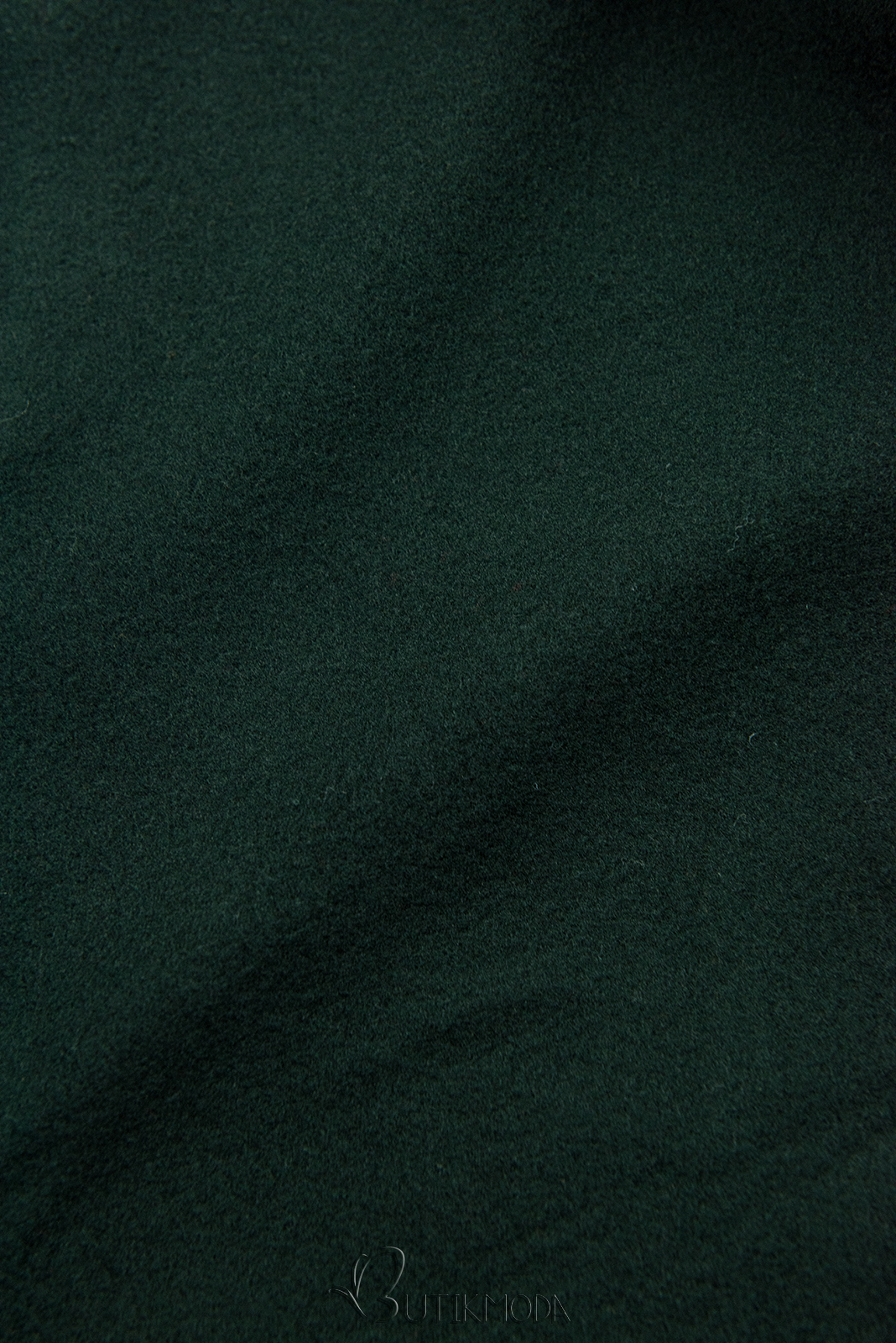 Smaragdzöld színű hosszú felső kapucnival