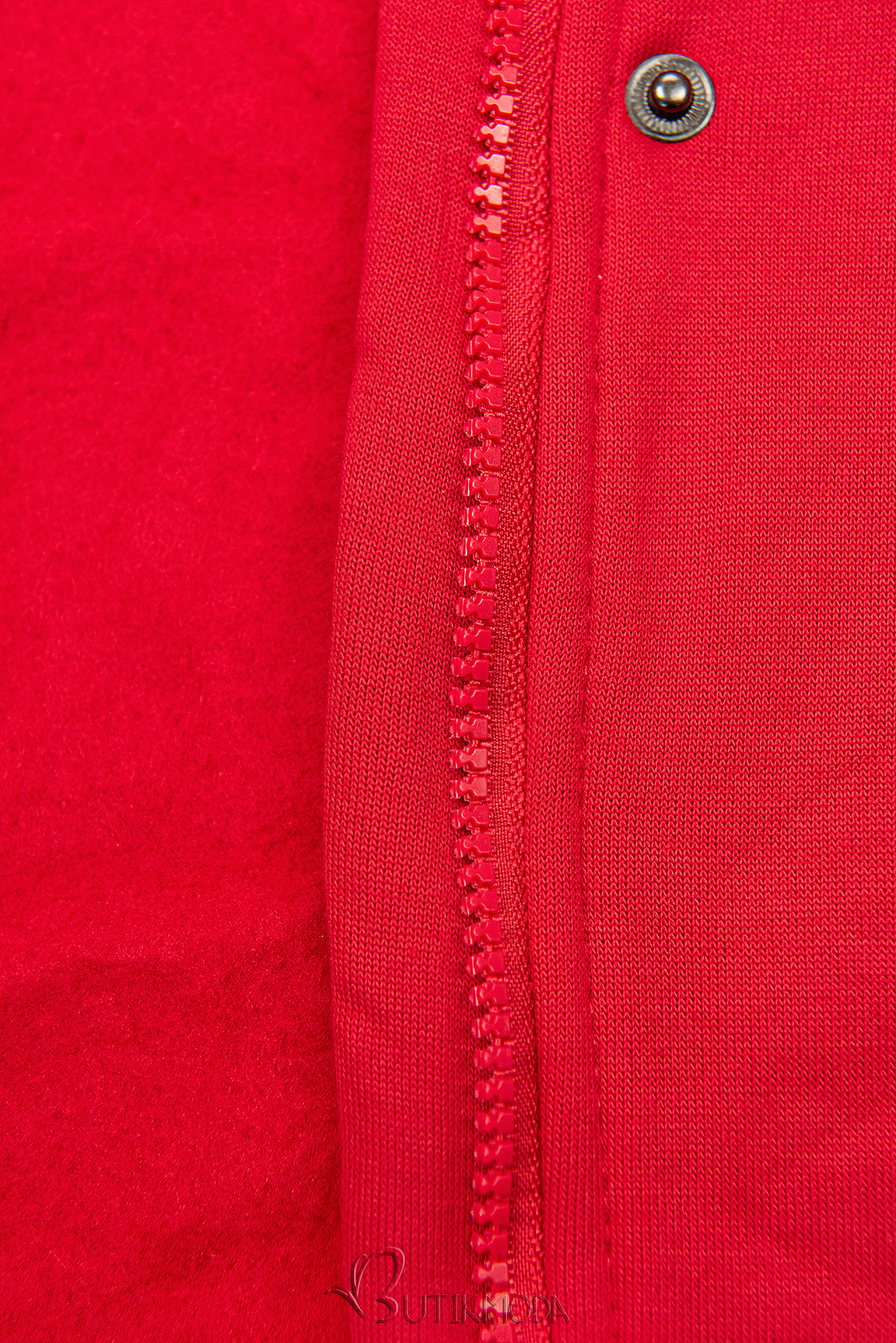 Szabadidőfelső hosszított fazonban - piros színű