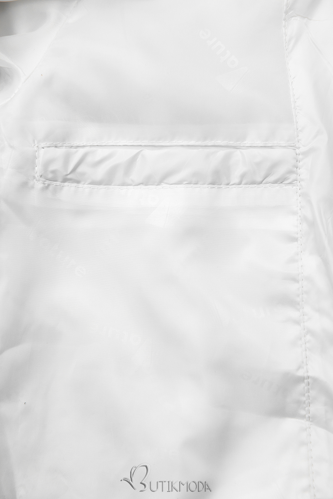 Fehér színű könnyű átmeneti kabát