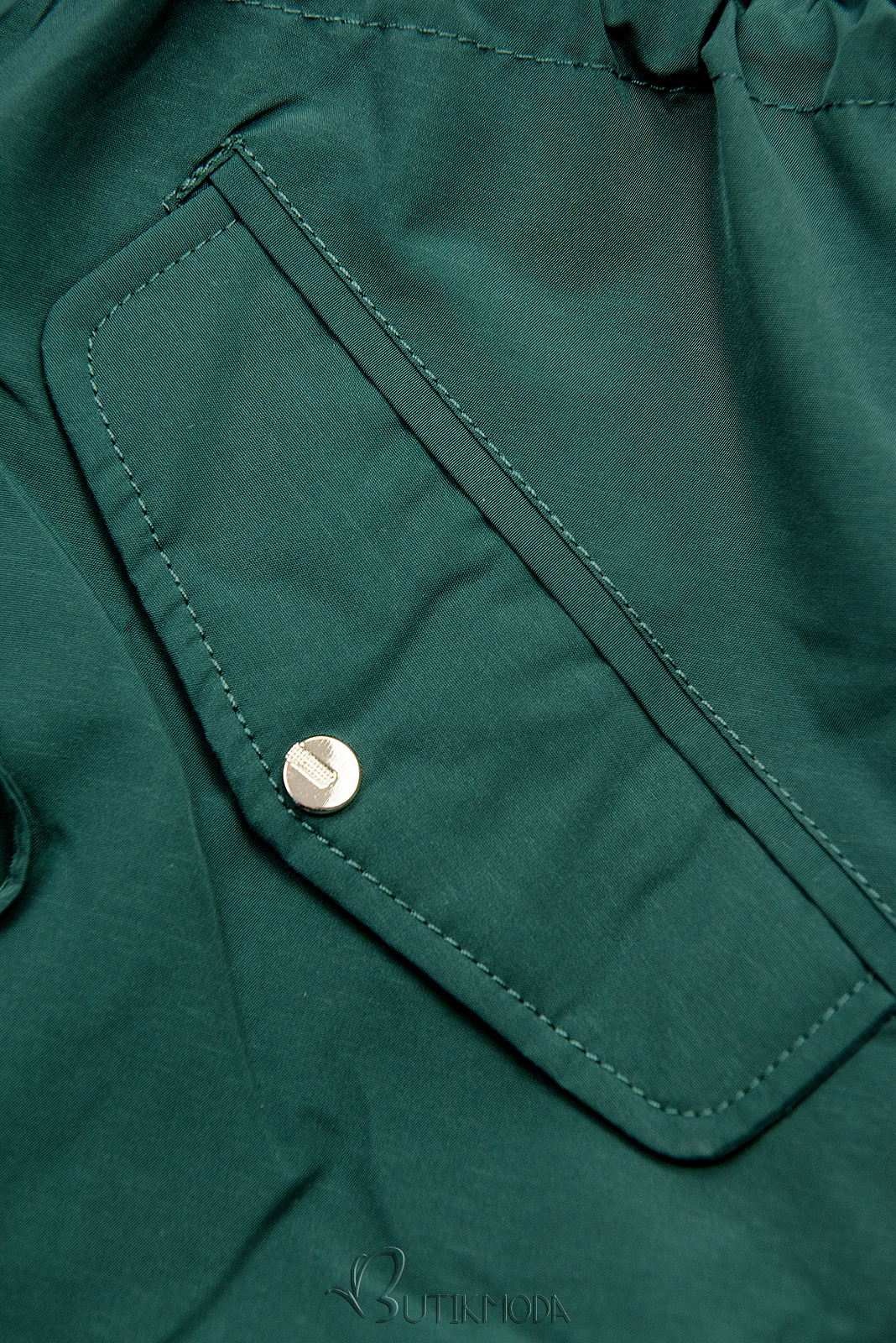Zöld és szürke színű kifordítható átmeneti kabát