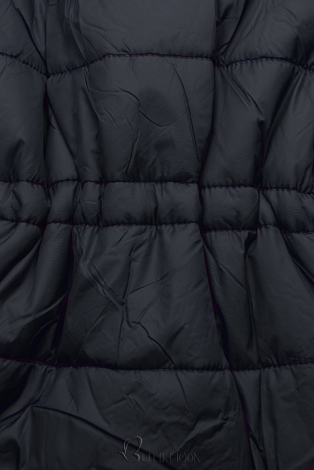 Sötétkék és barna színű kifordítható kabát béléssel