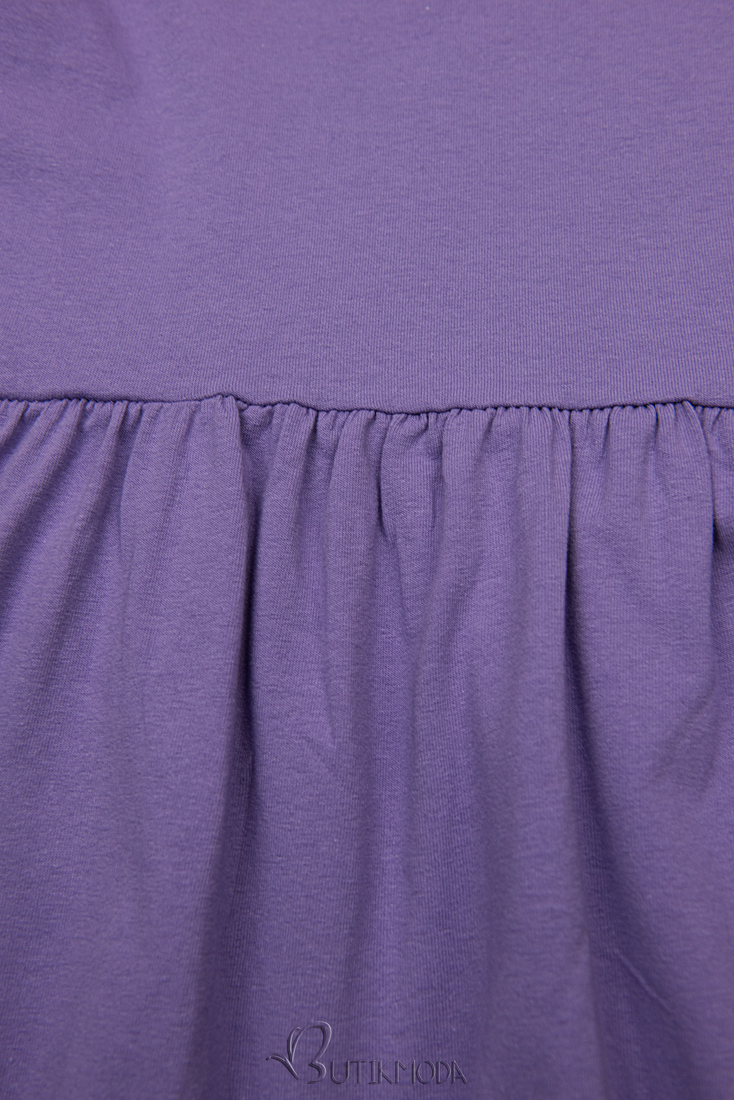 Lila színű A-vonalú pamut ruha