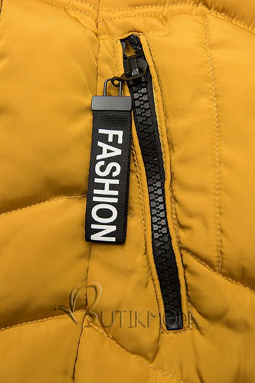 Sárga színű téli kabát FASHION