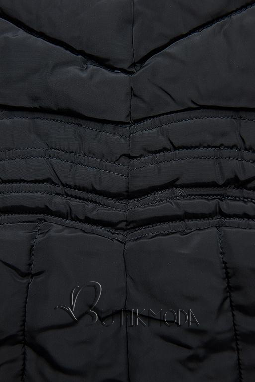 Sötétkék színű téli kabát FASHION