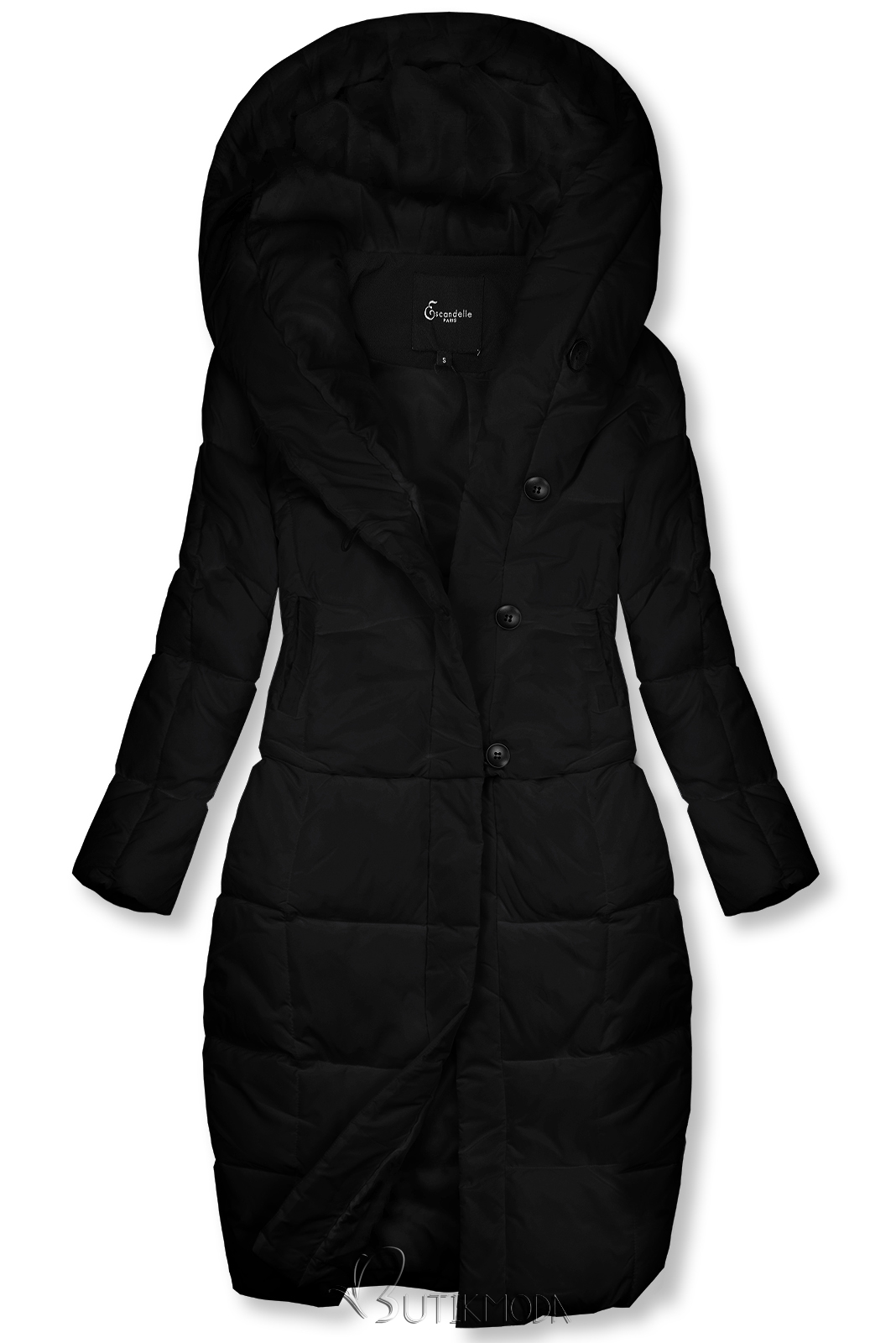 Fekete színű téli kabát 2 az 1-ben