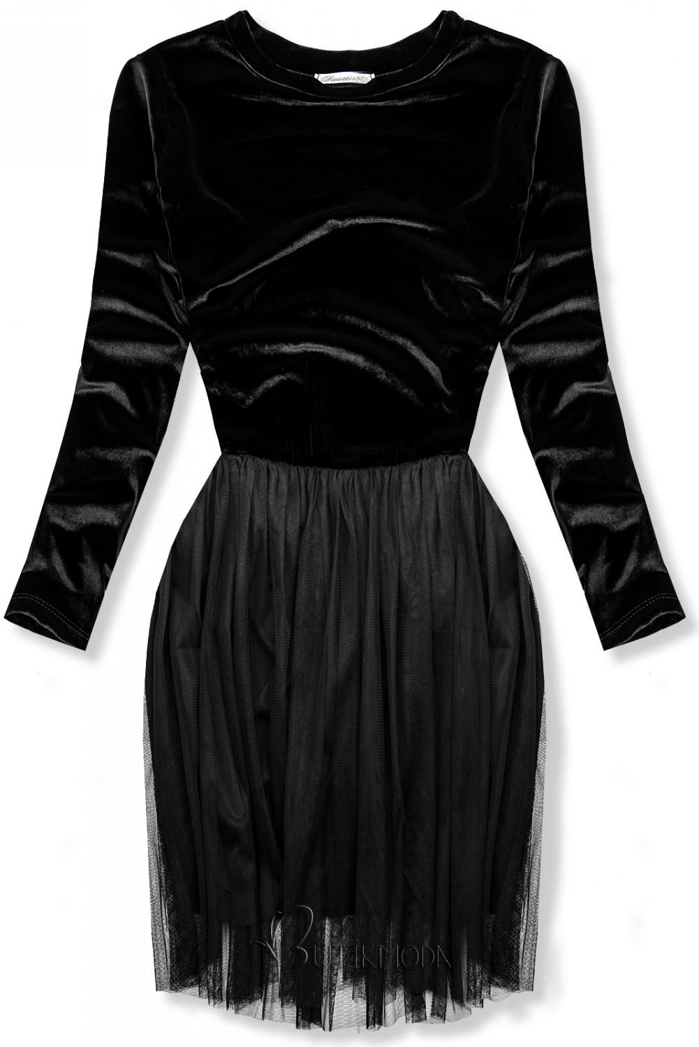 Fekete színű ruha tüll szoknyával