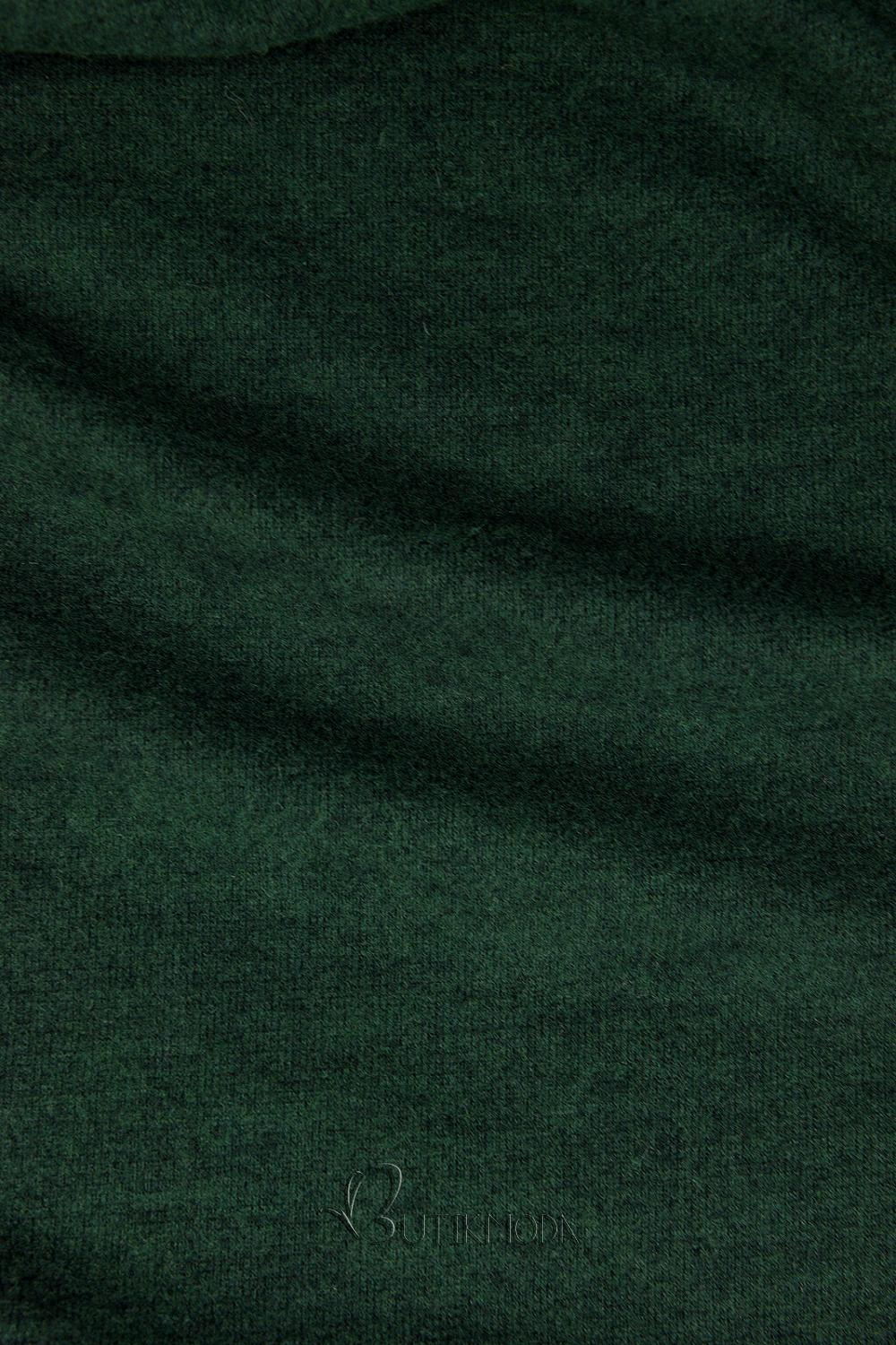 Zöld színű elegáns ruha, testhezálló fazonban