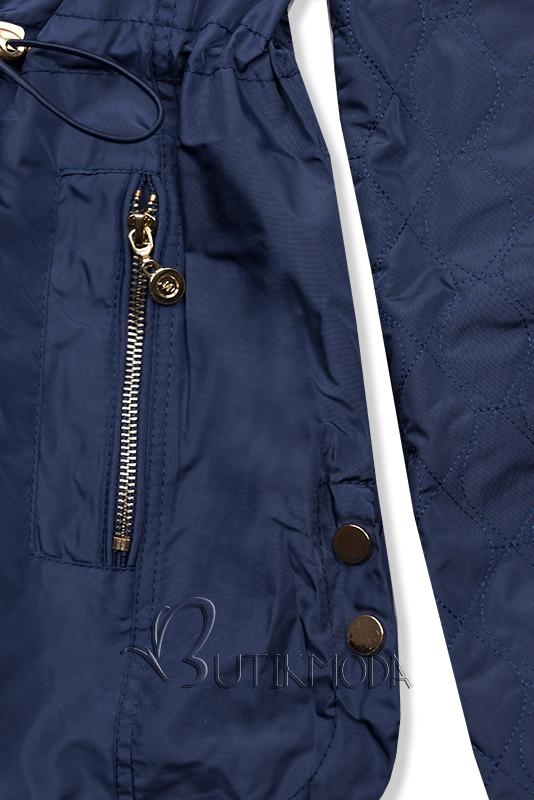 Kék színű könnyű parka kabát
