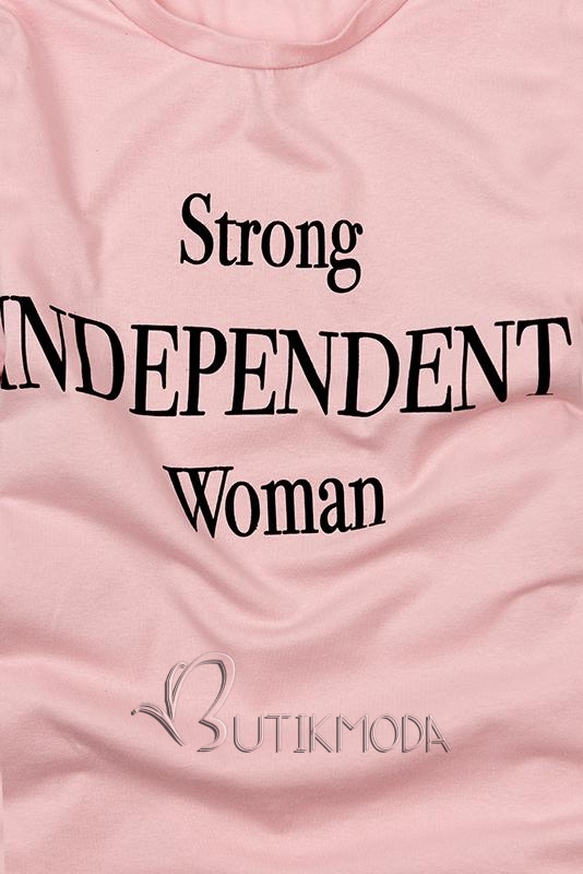 Rózsaszínű póló WOMAN