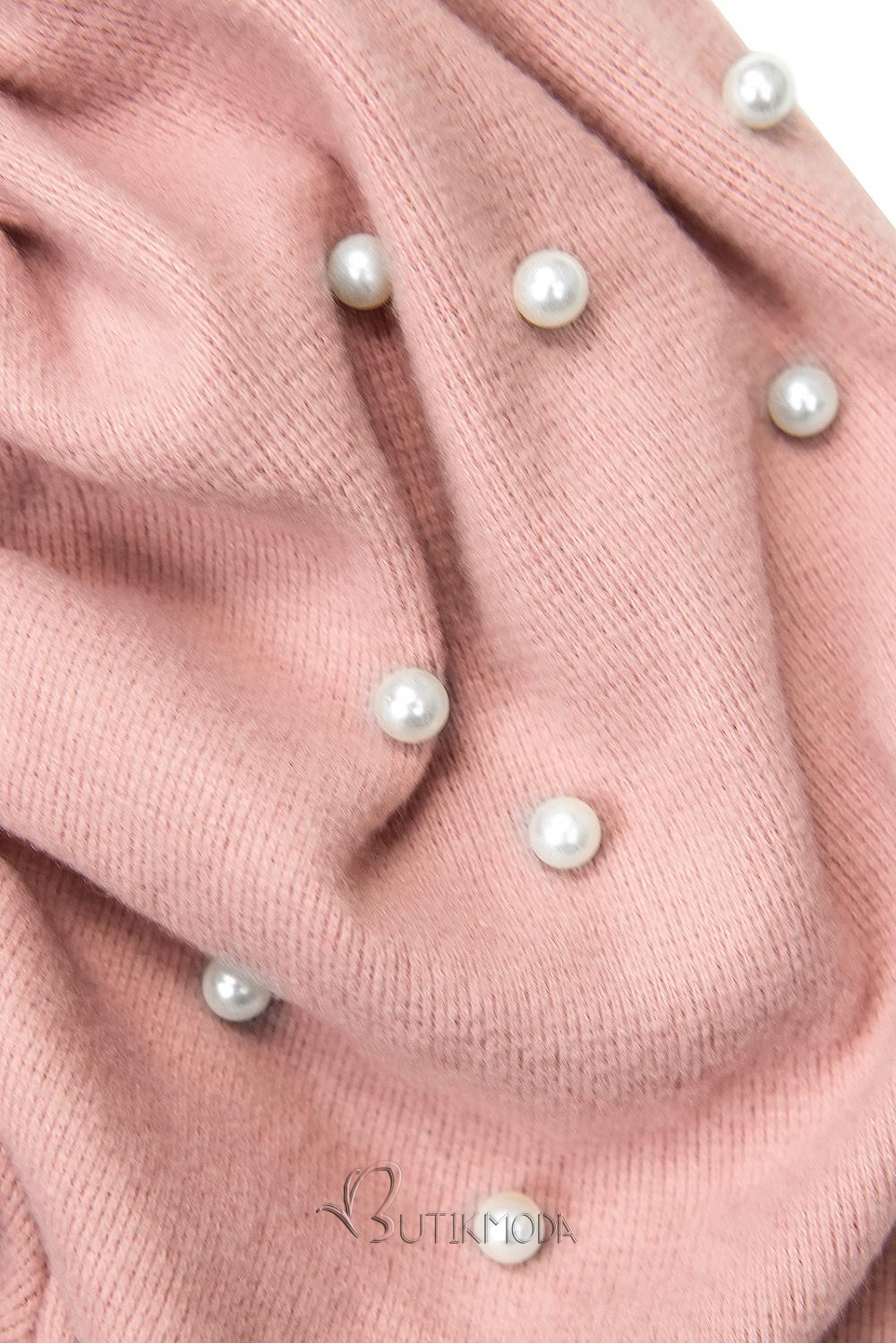 Rózsaszínű elegáns ruha gyöngyökkel