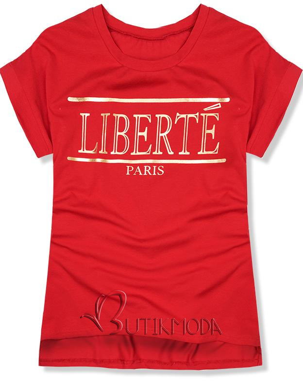 Piros színű póló Liberté Paris