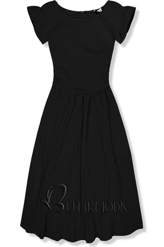 Fekete színű elegáns midi ruha