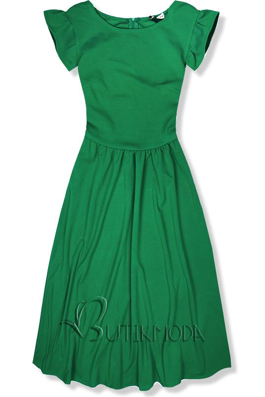 Zöld színű elegáns midi ruha