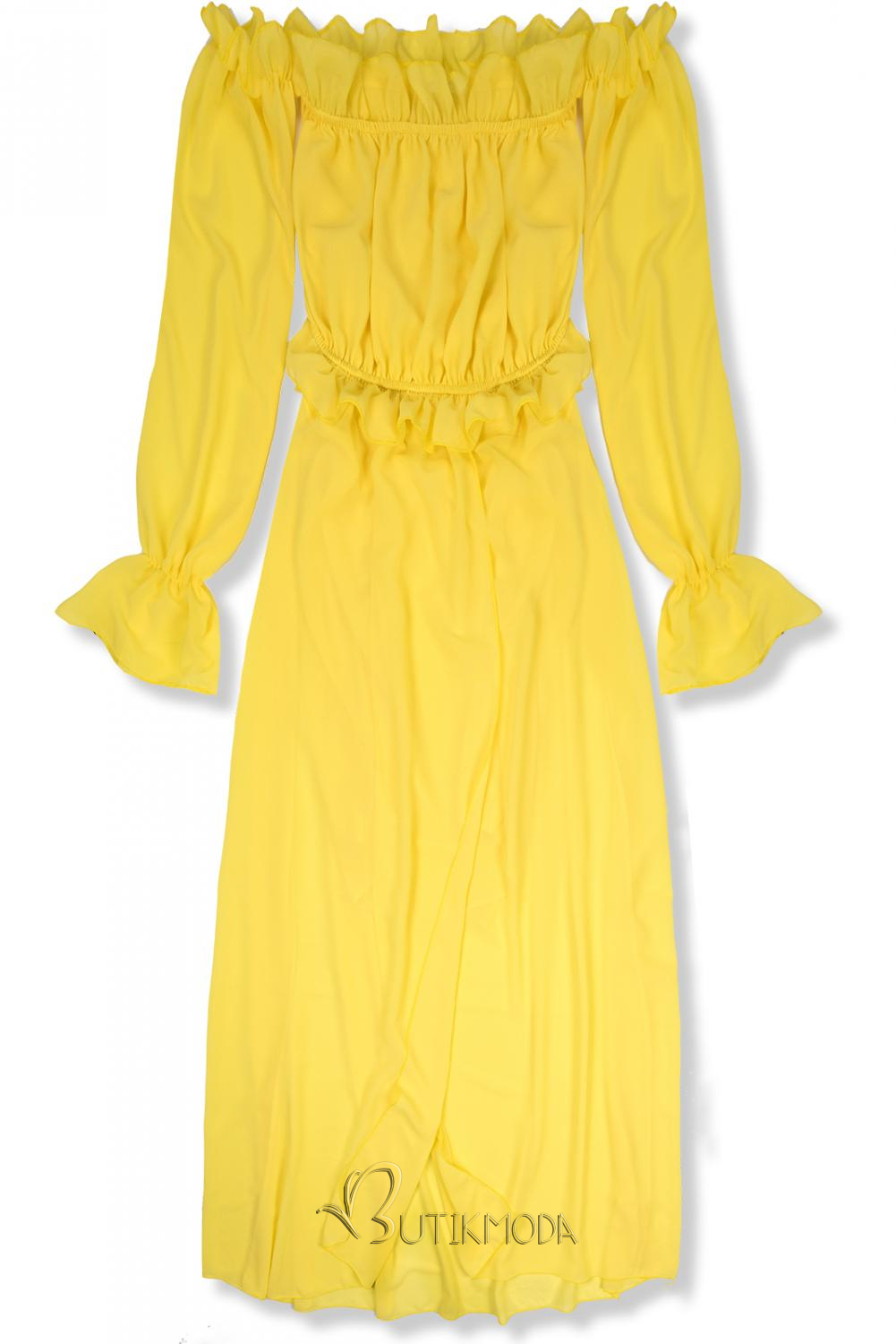 Sárga színű hosszú nyári ruha